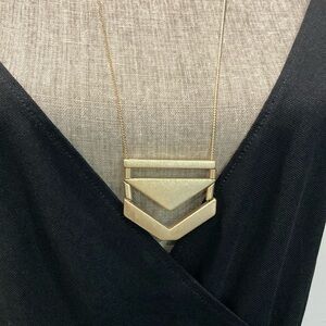 J Crew 80s Gold Tone Arrow Necklace